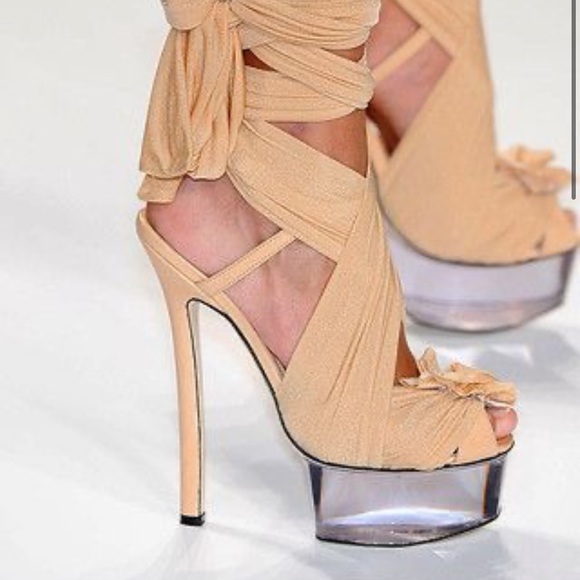 Fendi Shoes - Fendi Nude clear Platform Pumps